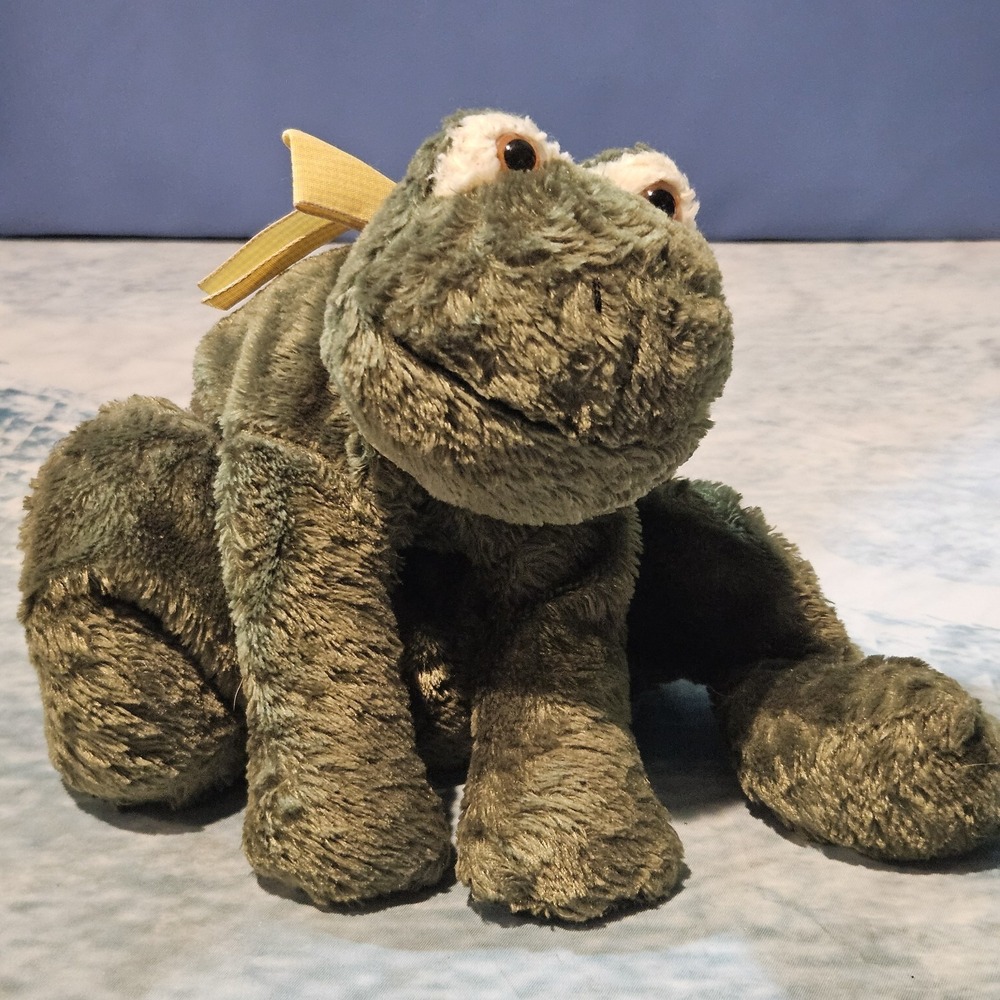 Vintage 1999 Mary Meyer Flip Flops Freddie Frog Plush 14" Floppy Stuffed Animal